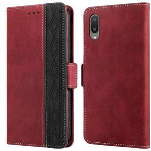 For Samsung Galaxy A02 Stitching Side-Magnetic RFID Leather Phone Case(Red)