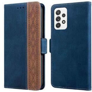 For Samsung Galaxy A32 4G Stitching Side-Magnetic RFID Leather Phone Case(Royal Blue)