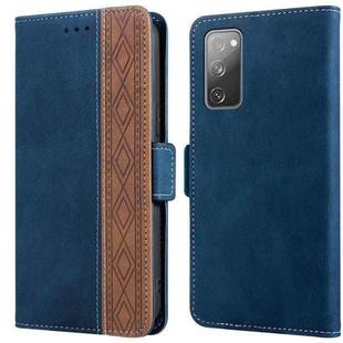 For Samsung Galaxy S20 FE 5G Stitching Side-Magnetic RFID Leather Phone Case(Royal Blue)
