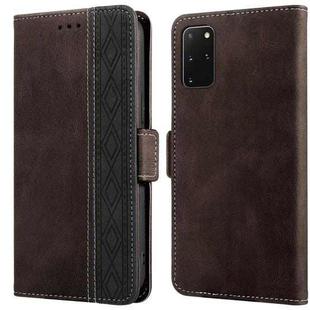 For Samsung Galaxy S20+ Stitching Side-Magnetic RFID Leather Phone Case(Coffee)