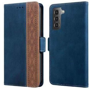 For Samsung Galaxy S21 5G Stitching Side-Magnetic RFID Leather Phone Case(Royal Blue)