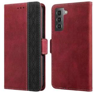 For Samsung Galaxy S21+ 5G Stitching Side-Magnetic RFID Leather Phone Case(Red)
