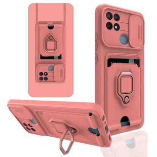 For OPPO A15 / A15s Sliding Camera Cover Design TPU Phone Case(Pink)