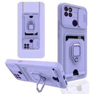 For Motorola Moto G9 Power Sliding Camera Cover Design TPU Phone Case(Purple)