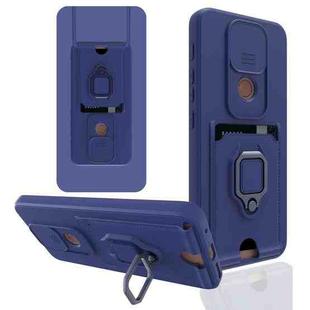 For Motorola Moto G9 / G9 Play Sliding Camera Cover Design TPU Phone Case(Navy Blue)