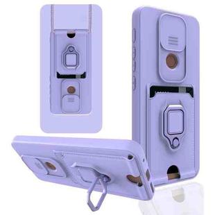 For Motorola Moto G9 / G9 Play Sliding Camera Cover Design TPU Phone Case(Purple)