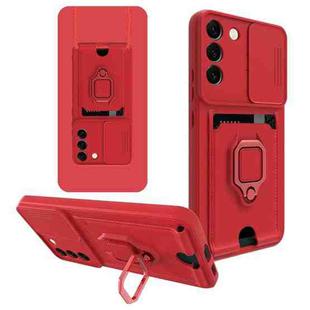 For Samsung Galaxy S22 5G Sliding Camera Cover Design TPU Phone Case(Red)