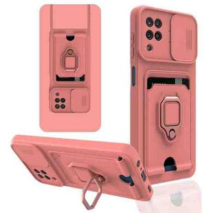 For Samsung Galaxy A12 5G Sliding Camera Cover Design TPU Phone Case(Pink)