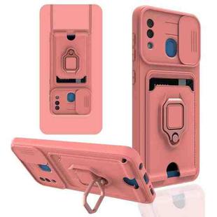 For Samsung Galaxy A20 / A30 Sliding Camera Cover Design TPU Phone Case(Pink)