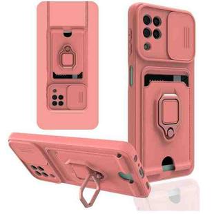 For Samsung Galaxy A22 4G Sliding Camera Cover Design TPU Phone Case(Pink)