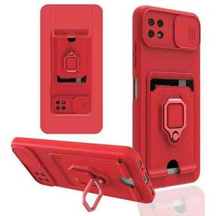 For Samsung Galaxy A22 5G Sliding Camera Cover Design TPU Phone Case(Red)