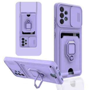 For Samsung Galaxy A32 4G Sliding Camera Cover Design TPU Phone Case(Purple)