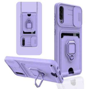 For Samsung Galaxy A50 / A30s / A50s Sliding Camera Cover Design TPU Phone Case(Purple)