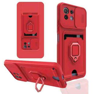 For Xiaomi Mi 11 Lite / 11 Lite 5G Sliding Camera Cover Design TPU Phone Case(Red)