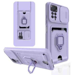 For Xiaomi Redmi Note 11 Pro Global Sliding Camera Cover Design TPU Phone Case(Purple)
