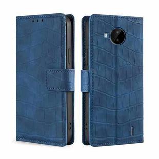 For Nokia C20 Plus Skin Feel Crocodile Texture Magnetic Clasp PU Leather Phone Case(Blue)