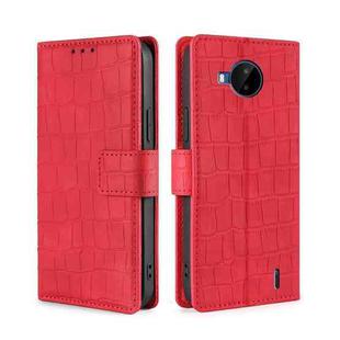 For Nokia C20 Plus Skin Feel Crocodile Texture Magnetic Clasp PU Leather Phone Case(Red)