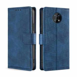 For Nokia G50 Skin Feel Crocodile Texture Magnetic Clasp PU Leather Phone Case(Blue)