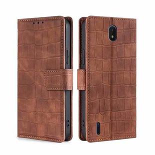 For Nokia C01 Plus / C1 2nd Editon Skin Feel Crocodile Texture Magnetic Clasp PU Leather Phone Case(Brown)