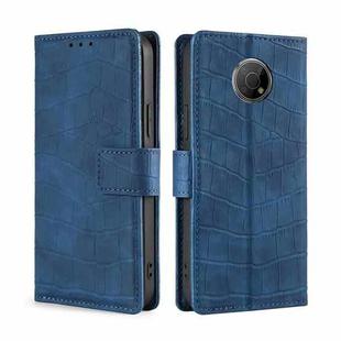 For Nokia G300 Skin Feel Crocodile Texture Magnetic Clasp PU Leather Phone Case(Blue)