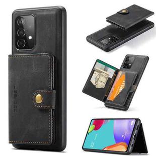 For Samsung Galaxy A53 5G JEEHOOD Retro Magnetic Detachable Phone Case with Wallet & Card Slot & Holder(Black)