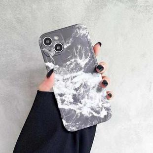 Flowers Pattern Shockproof TPU Phone Case For iPhone 13(Grey Marble)