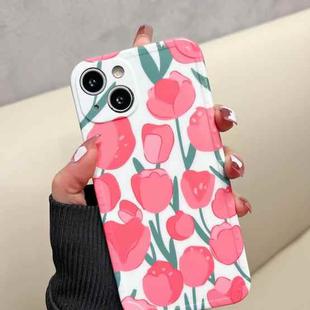 Flowers Pattern Shockproof TPU Phone Case For iPhone 13(Tulip)