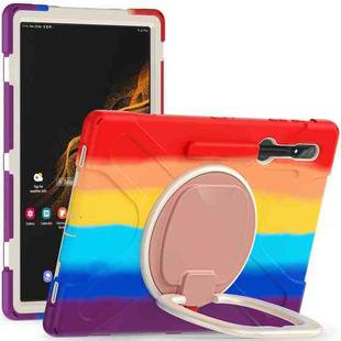 For Samsung Galaxy Tab S8 Ultra X900 Silicone + PC Tablet Protective Case(Colorful Red)