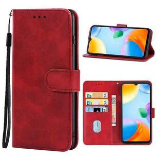 Leather Phone Case For Xiaomi Redmi 10C(Red)