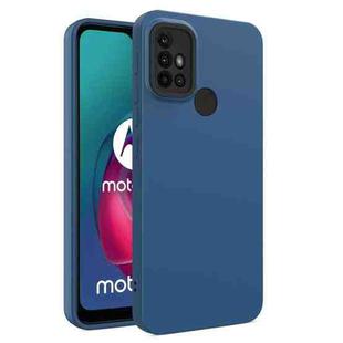 For Motorola Moto G10 / G20 / G30 Eagle Eye Lens Oily Feel TPU + PC Phone Case(Sapphire Blue + Black)