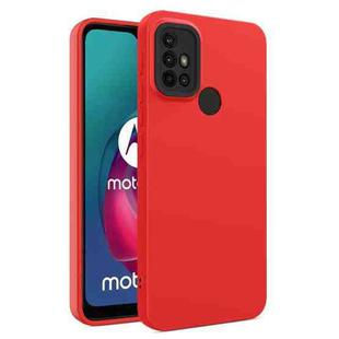 For Motorola Moto G10 / G20 / G30 Eagle Eye Lens Oily Feel TPU + PC Phone Case(Red + Black)
