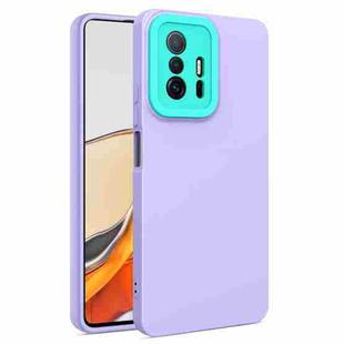 For Xiaomi Mi 11T / 11T Pro Eagle Eye Lens Oily Feel TPU + PC Phone Case(Purple)