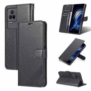 For Xiaomi Redmi K50 / K50 Pro AZNS Sheepskin Texture Flip Leather Phone Case(Black)