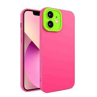 Eagle Eye Lens Oily Feel TPU + PC Phone Case For iPhone 12(Rose Red)