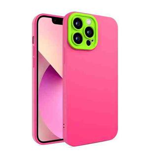 Eagle Eye Lens Oily Feel TPU + PC Phone Case For iPhone 13 Pro(Rose Red)