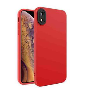 Eagle Eye Lens Oily Feel TPU + PC Phone Case For iPhone XR(Red + Black)