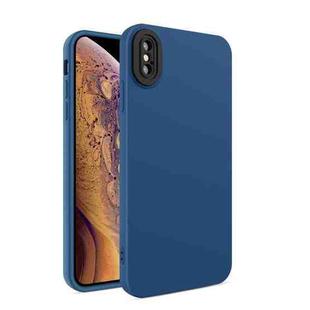 Eagle Eye Lens Oily Feel TPU + PC Phone Case For iPhone XS Max(Sapphire Blue + Black)