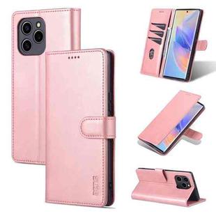 For Honor 60 SE AZNS Skin Feel Calf Texture Horizontal Flip Leather Phone Case(Rose Gold)