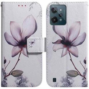 For OPPO Realme C31 Coloured Drawing Leather Phone Case(Magnolia Flower)
