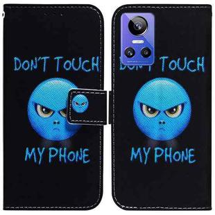 For OPPO Realme GT Neo3 Coloured Drawing Leather Phone Case(Anger)