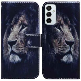 For Samsung Galaxy M23 / F23 Coloured Drawing Leather Phone Case(Lion)