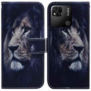 For Xiaomi Redmi 10A Coloured Drawing Leather Phone Case(Lion)