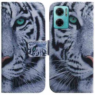 For Xiaomi Redmi Note 11E / Redmi 10 5G Coloured Drawing Leather Phone Case(Tiger)