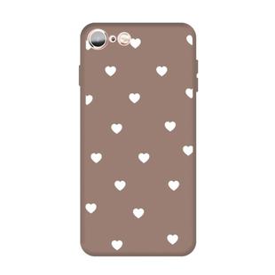 For iPhone 6s / 6 Multiple Love-hearts Pattern Colorful Frosted TPU Phone Protective Case(Khaki)