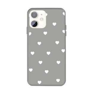 For iPhone 11 Multiple Love-hearts Pattern Colorful Frosted TPU Phone Protective Case(Gray)