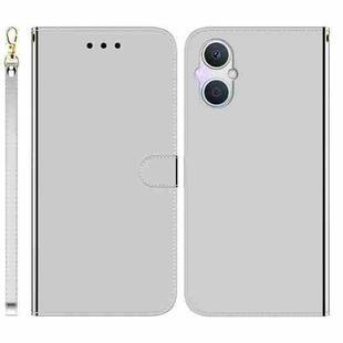 For OPPO A96 5G / Reno7 Z 5G Imitated Mirror Surface Leather Phone Case(Silver)