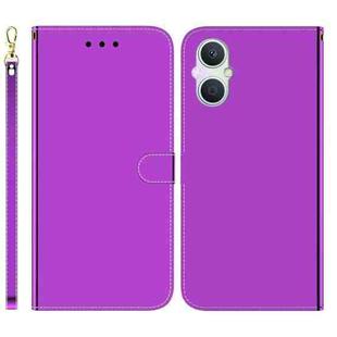 For OPPO A96 5G / Reno7 Z 5G Imitated Mirror Surface Leather Phone Case(Purple)