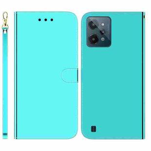 For OPPO Realme C31 Imitated Mirror Surface Leather Phone Case(Mint Green)