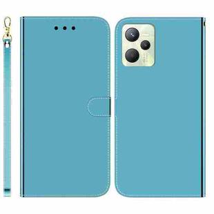 For OPPO Realme C35 Imitated Mirror Surface Leather Phone Case(Blue)