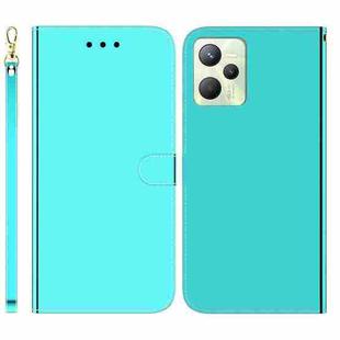 For OPPO Realme C35 Imitated Mirror Surface Leather Phone Case(Mint Green)